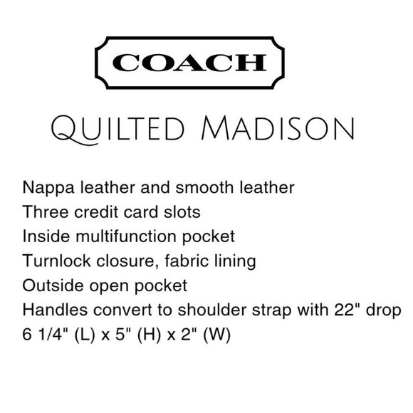 RETAIL COACH Quilted Turnlock Crossbody in Blush with Gun Metal Hardware - Picture 5 of 13